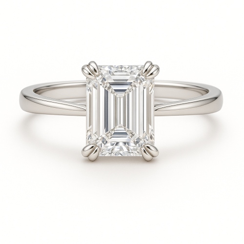 Emerald Cut Verlobungsring kaufen Stuttgart Weissgold