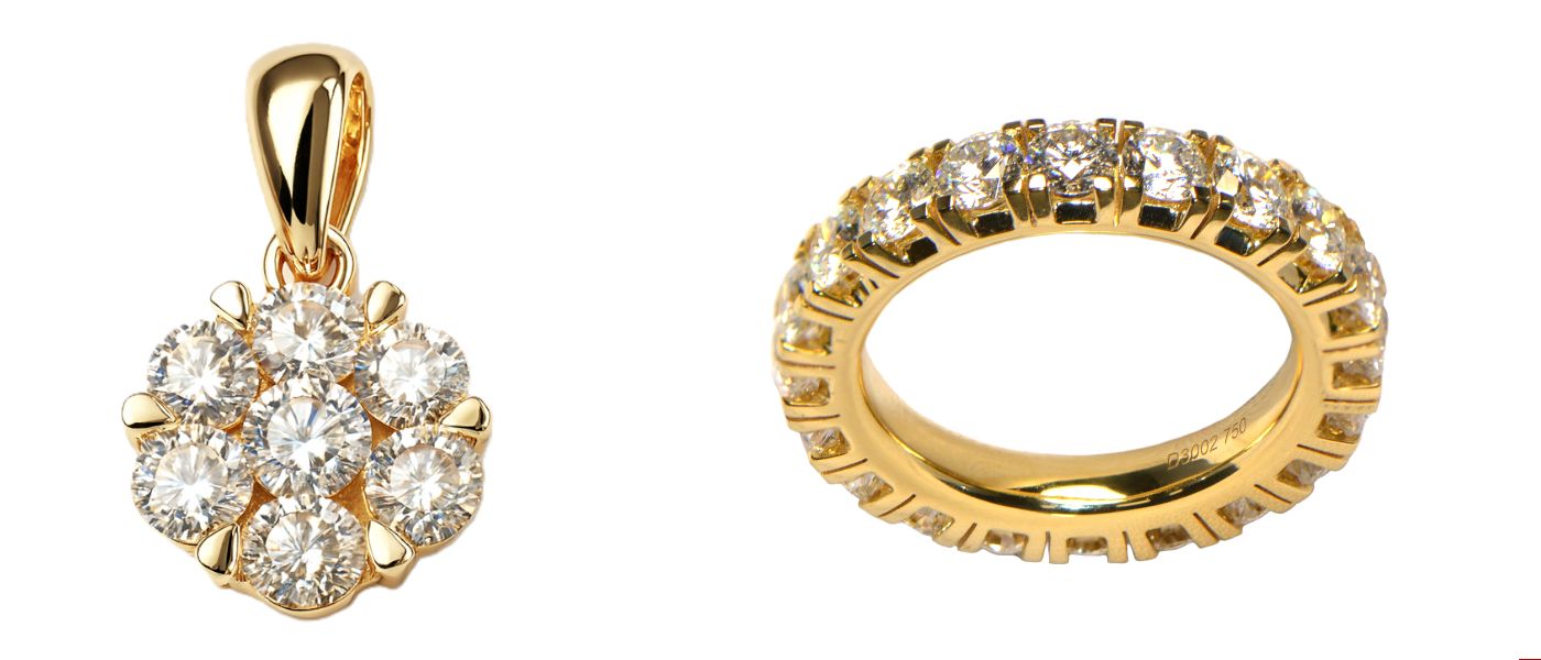 Memory Ring + Diamant Anhänger