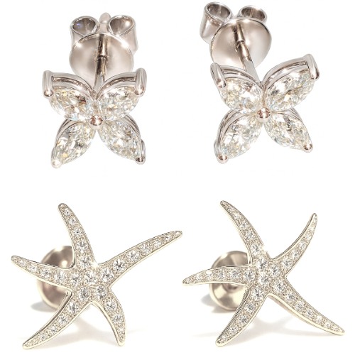 Moderne Diamant Ohrstecker kaufen 18K Gold