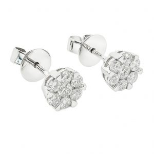 Ohrstecker Illusion mittelgross Weissgold 0,65 ct. Ohrringe