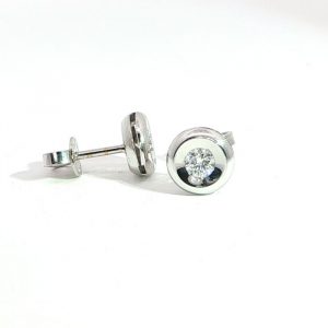 Ohrringe Ohrstecker, Brillant, WG, 750, 18K