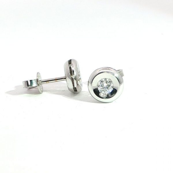 Ohrringe Ohrstecker, Brillant, WG, 750, 18K