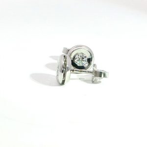 Ohrringe Ohrstecker, Brillant, WG, 750, 18K