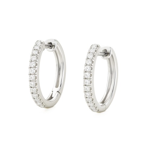 Diamant Creolen klein 21OP4_11 0,071 ct. Weissgold 18K