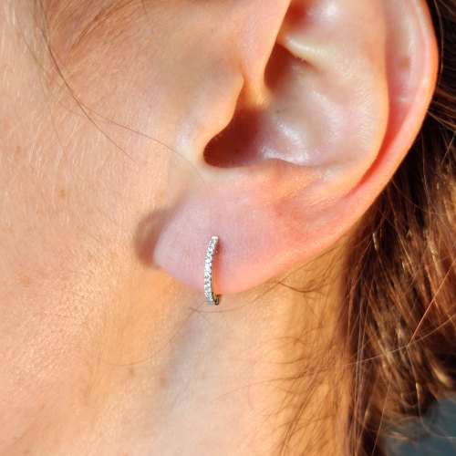 Diamant Creolen klein 21OP4_11 0,071 ct. Weissgold 18K