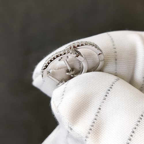 Diamant Creolen klein 21OP4_11 0,071 ct. Weissgold 18K