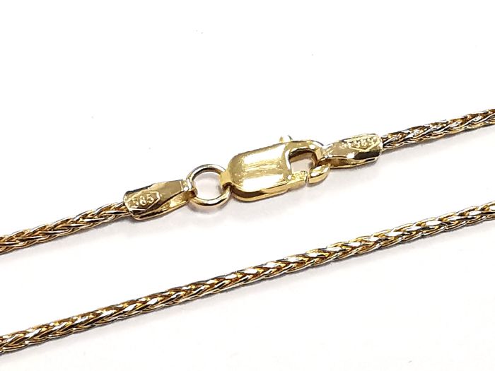 Goldkette, Zopfkette, Gelbgold, 585, 14K,