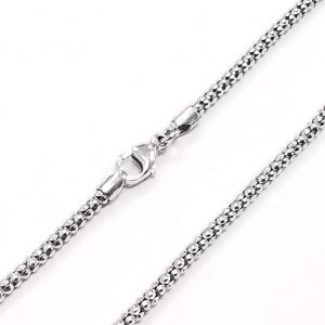 Goldkette, Phantasiemuster, Weissgold, 14K, 585