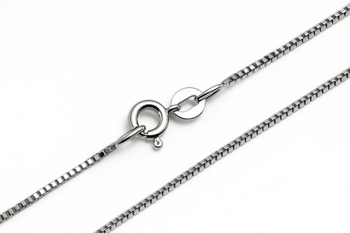 Goldkette, Venezianerkette, Weissgold, 750, 18K