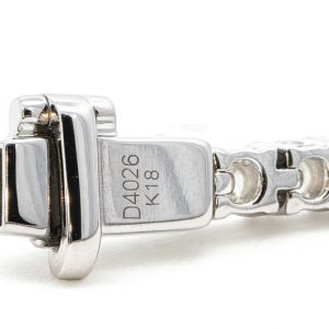 Tennis Armband 4 ct. Weissgold 18K Schließe mit Lasergravur Karatgewicht