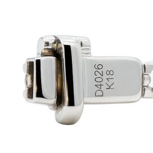 Tennis Armband 4 ct. Weissgold 18K Schließe mit Lasergravur Karatgewicht