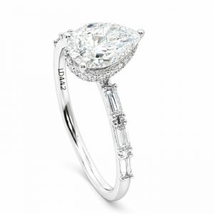 Tropfen Diamantring synthetisch