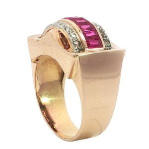 Diamantring, Amethyst, Gelbgold, Gold, 750, 18K