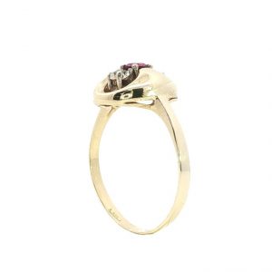 Diamant, Ring, Spinell, Gelbgold, Gold, 14K, 585