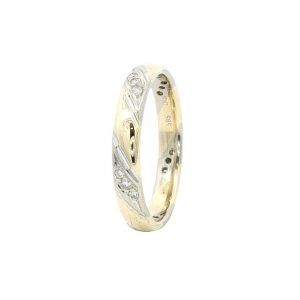 Diamant, Ring, Gelbgold, Weissgold, Gold, 585, 14K
