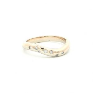 Diamant, Ring, Gelbgold, Weissgold, Gold, 585, 14K