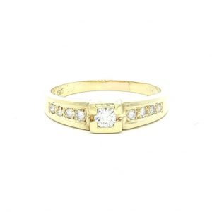 Diamant, Ring, Gelbgold, Gold, 585, 14K