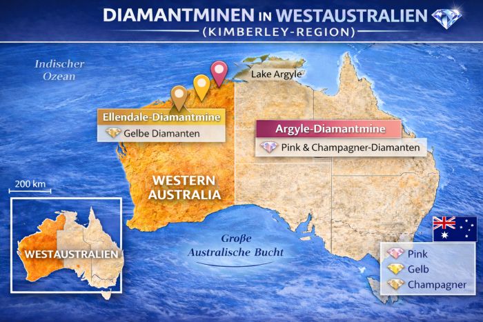 Argyle Mine Karte Australien