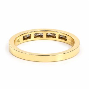 Diamant Ring, Diamantring, Princess, Halbmemory, Gelbgold, Gold, 14K, 585
