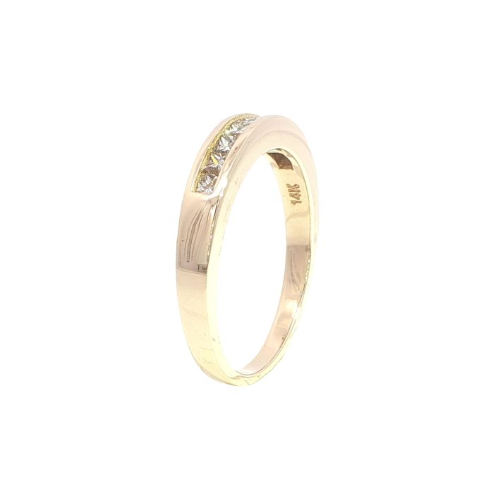 Diamant, Ring, Memory, Princess, Gelbgold, Gold, 14K, 585