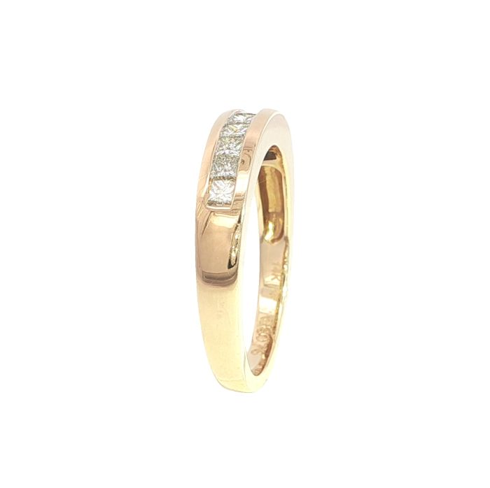 Diamant, Ring, Memory, Princess, Gelbgold, Gold, 14K, 585