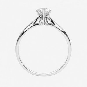 6 Krappen Brillantring Weissgold 0,40 ct. GIA Zertifikat 647 Seitenansicht