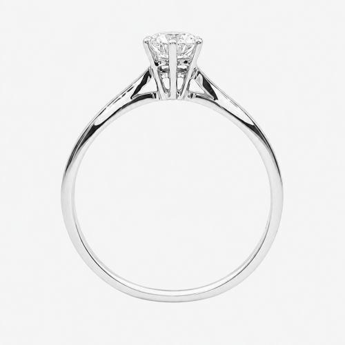 6 Krappen Brillantring Weissgold 0,40 ct. GIA Zertifikat 647 Seitenansicht