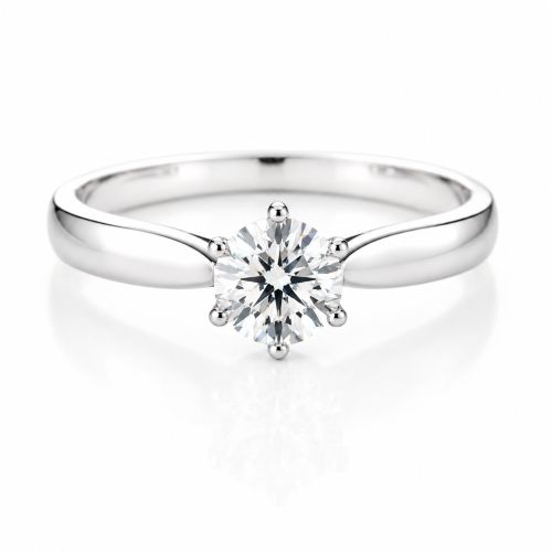 6 Krappen Brillantring Weissgold 0,40 ct. GIA Zertifikat 647