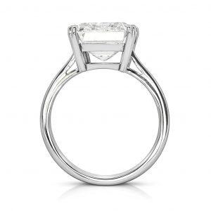 Diamant Ring, Diamantring, synthetisch, Emerald Cut, Smaragdschliff, 750, 18K, Gold, Weissgold,