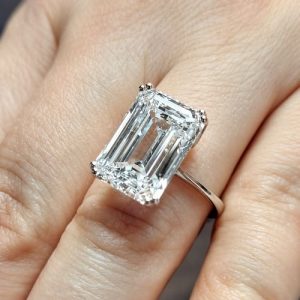 Alternative view of Diamant Ring Solitärring synthetisch 9,08 ct Weissgold 750 (18K) IGI Zertifikat LG