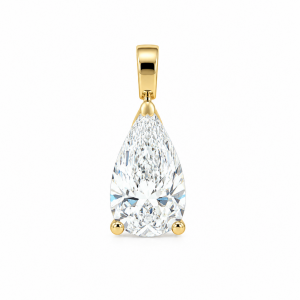 Diamant, Anhänger, Tropfen, Gelbgold, Gold, 18K, 750, 1 ct., IGI