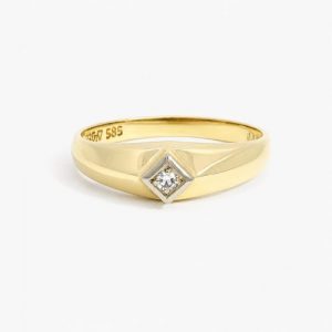 Goldring klein mit Diamant