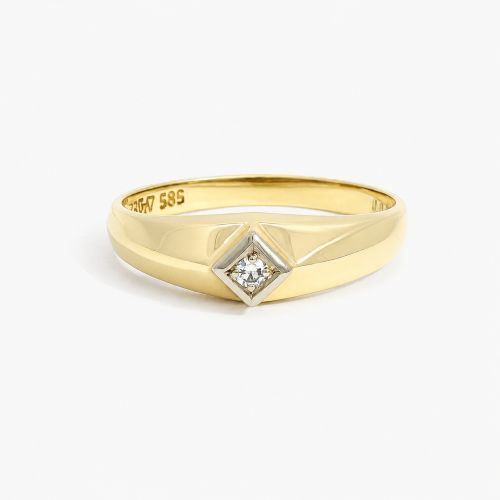 Goldring klein mit Diamant