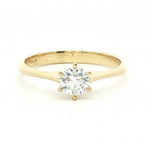 Diamant Ring, Diamantring, Gelbgold, 18K, 750, Solitär, Solitaire