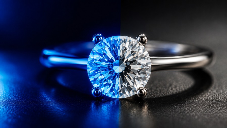 Diamant Fluoreszenz gut und schlecht