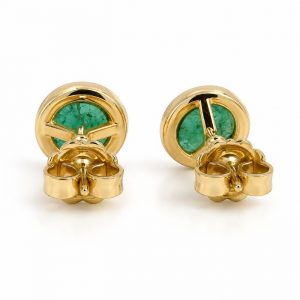 Smaragd, Ohrstecker, Gelbgold, Gold, 18K, 750