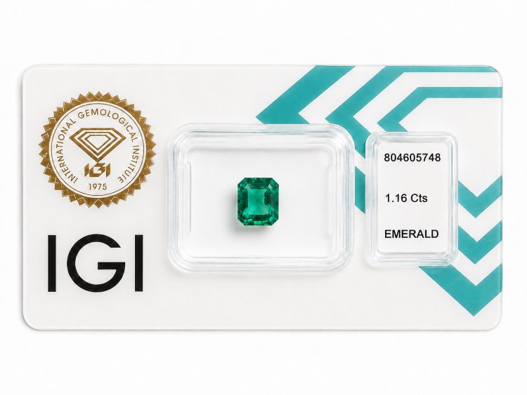 IGI Zertifikat Emerald sealed