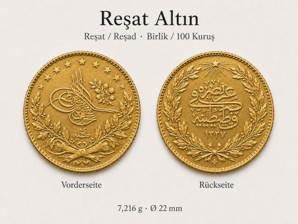 Reşat Altın Vorderseite und Rückseite