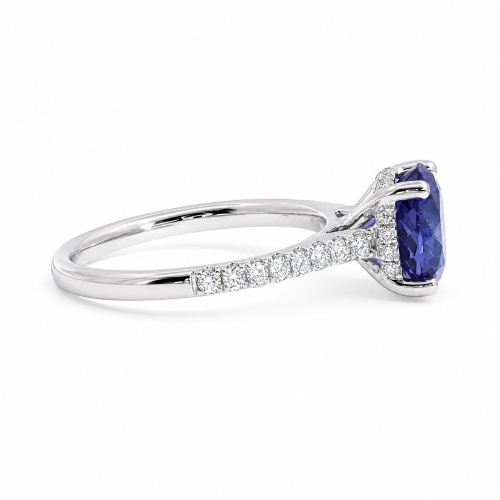 Tansanit 2 ct Platin Ring 950
