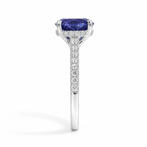 Tansanit 2 ct Platinum Ring 950