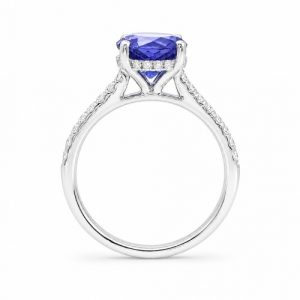 Tansanit 2,00 ct. Platin Ring 950