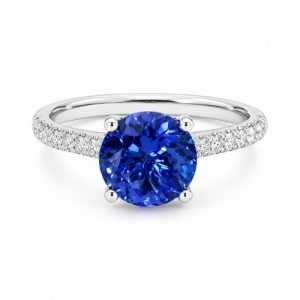 Tansanit Tanzanite Ring 950 Platin