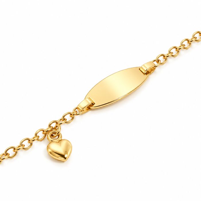 Gravurarmband, Namensgravur, Herz, Gelbgold, Gold, 18K, 750,